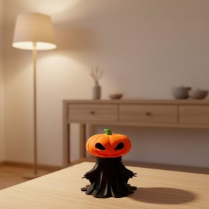 Balkabağı Figür 9cm Cadılar Bayramı Dekoratif Biblo