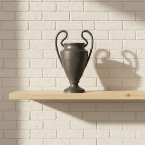 Füme Şampiyonlar Kupası 25cm Modern Dekor Ödül Biblo