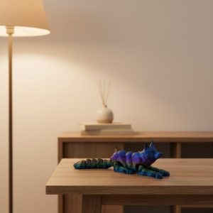 Rainbow hareketli kurt masa dekoru esnek eklem yapılı