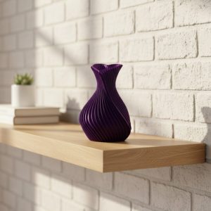 Kalpli Mor Mini Vazo 5 cm Dekoratif Masa Üstü Aksesuar