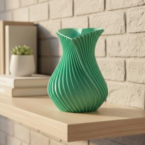 24 cm Turkuaz Kalp Formlu Büyük Boy Vazo Estetik Dekor Ürünü