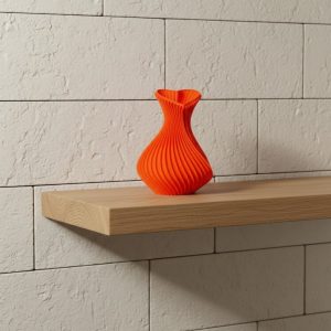 11 cm Turuncu Kalp Formlu Mini Vazo Estetik Dekoratif Obje