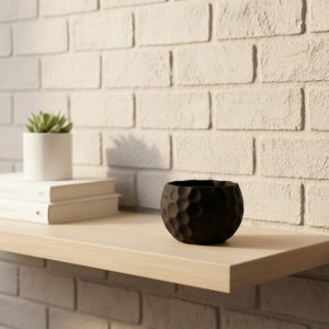 Mini Siyah Dekoratif Saksı 5 cm Modern Masaüstü Bitki Saksısı