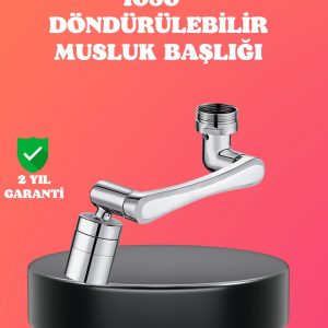 1080° Dönebilen Püskürtme Filtreli Musluk Başlığı Su Tasarruflu