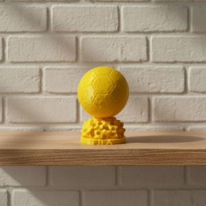 Mini FIFA Futbol Topu Biblo Sarı Renk 10cm Spor Temalı Dekor