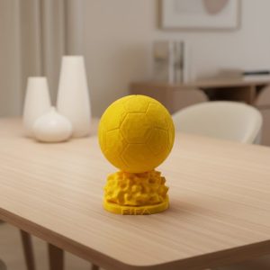 Sarı FIFA Topu Dekoratif Biblo 10cm Modern Masa Üstü Aksesuar