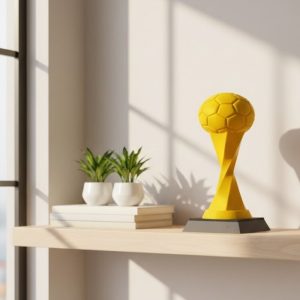 Toplu Kupa Sarı 21cm Dekoratif Ödül Tasarım Biblo