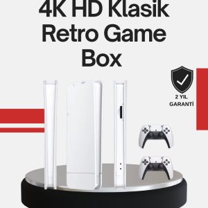 2 Kollu Kablosuz 4K TV Uyumlu Klasik Oyun Konsolu