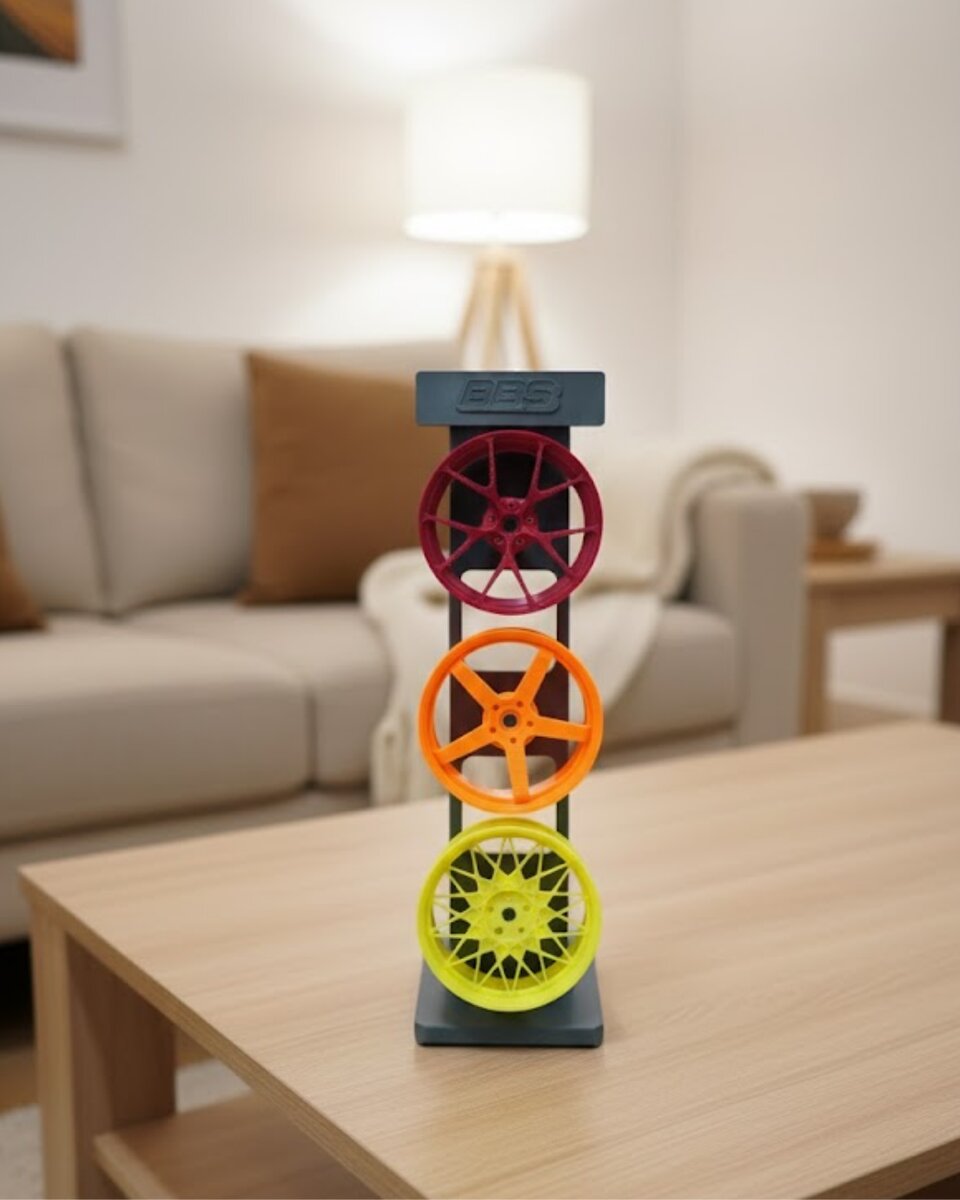 3’lü Jant Dekor Seti Masa Üstü ve Salon İçin Modern Spor Tasarım