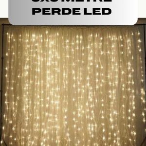 3x3 Perde LED Işık Şelale Model Özel Gün Dekoratif Aydınlatma