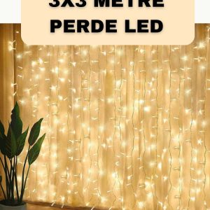 Dekoratif 3x3 LED Perde Işık Şelale Tasarım Enerji Tasarruflu