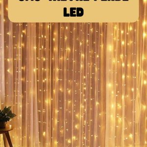 3x3 Metre Perde LED Işık Sıcak  Şelale Tasarım Dekoratif Aydınlatma