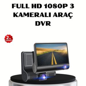 Full HD Araç Kamerası 3’lü 4.0” Ekranlı ve HDR Gece Görüşlü