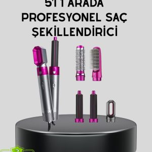 5’i 1 Arada Saç Şekillendirme Makinesi Hızlı Kuruma ve Kuaför Kalitesinde Sonuç