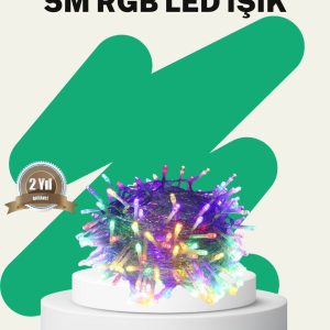 50’li LED Şeffaf Kablolu 5 m Aydınlatma Işık Süsleme Led