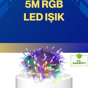 Dekoratif Peri Led 5 m 50 Ampullü Şeffaf Kablo Aydınlatma