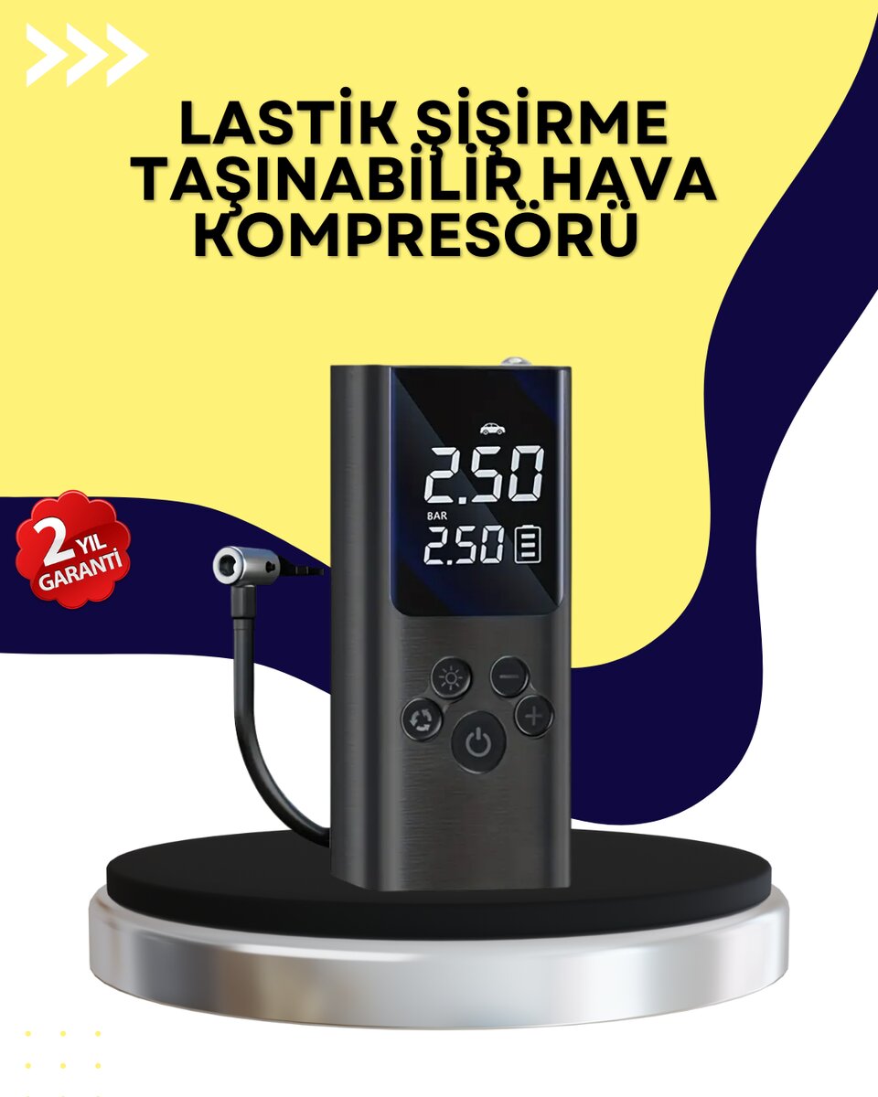 Otomatik Kapanmalı Dijital Lastik Şişirme Pompası