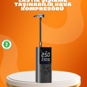 Çoklu Valf Adaptörlü Dijital Hava Pompası