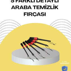 5 Boy Fırçalı Araba Temizlik Seti-Derin Temizlik Sağlayan Yumuşak Fırçalar