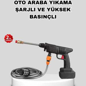Akülü Araba Yıkama Makinesi 21V Güçlü Basınçlı ve Çift Akülü Taşınabilir