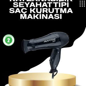 Katlanabilir Fön Makinesi Çift Isı ve Hız Ayarlı