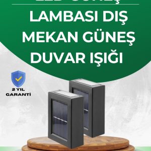 Şeffaf Abajurlu Duvar Tipi Solar Işık