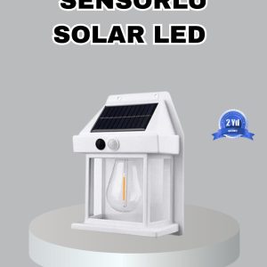 Üç Modlu Güneş Enerjili Duvar Lambası 1800mAh Bataryalı ve Hareket Sensörlü