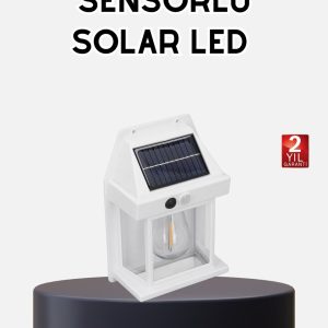 Solar Sensörlü Dış Mekan Lamba 3 Işık Modlu ve IP65 Dayanıklı