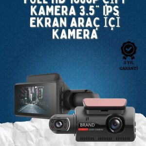 Çift Görüşlü Dashcam – Gece Görüşlü 1080P Araç İçi Güvenlik Kamerası