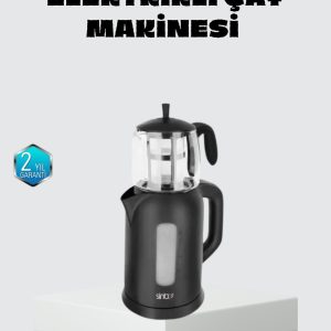 Sinbo Elektrikli Çay Makinesi 1.7 L Su Isıtıcı ve Cam Demlikli Güvenli Kullanım