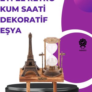 Ev Ofis ve Kafeler İçin Retro Ahşap Kum Saati Dekorasyonu