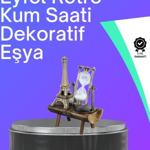 Klasik Tasarımlı Ahşap Kum Saati – Ev ve Ofis İçin Masaüstü Aksesuarı