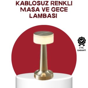 Şarj Edilebilir LED Masa Lambası – USB Girişli Metal Yapı