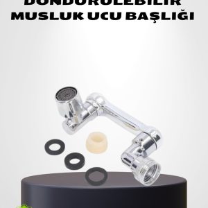 1080° Dönebilen Musluk Ucu – Su Tasarruflu Esnek ve 360° Çift Eksenli Başlık (Kopya)