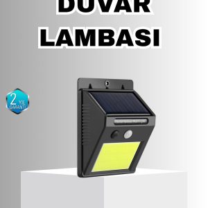 Solar Güçlü LED Dış Mekan Lambası – Güneş Enerjisiyle Şarj Olan Sensörlü Bahçe Işığı
