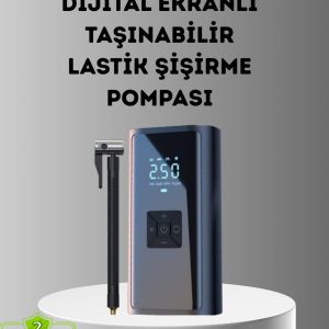 Dijital Ekranlı Kablosuz Hava Pompası LED Işıklı 12V 80W