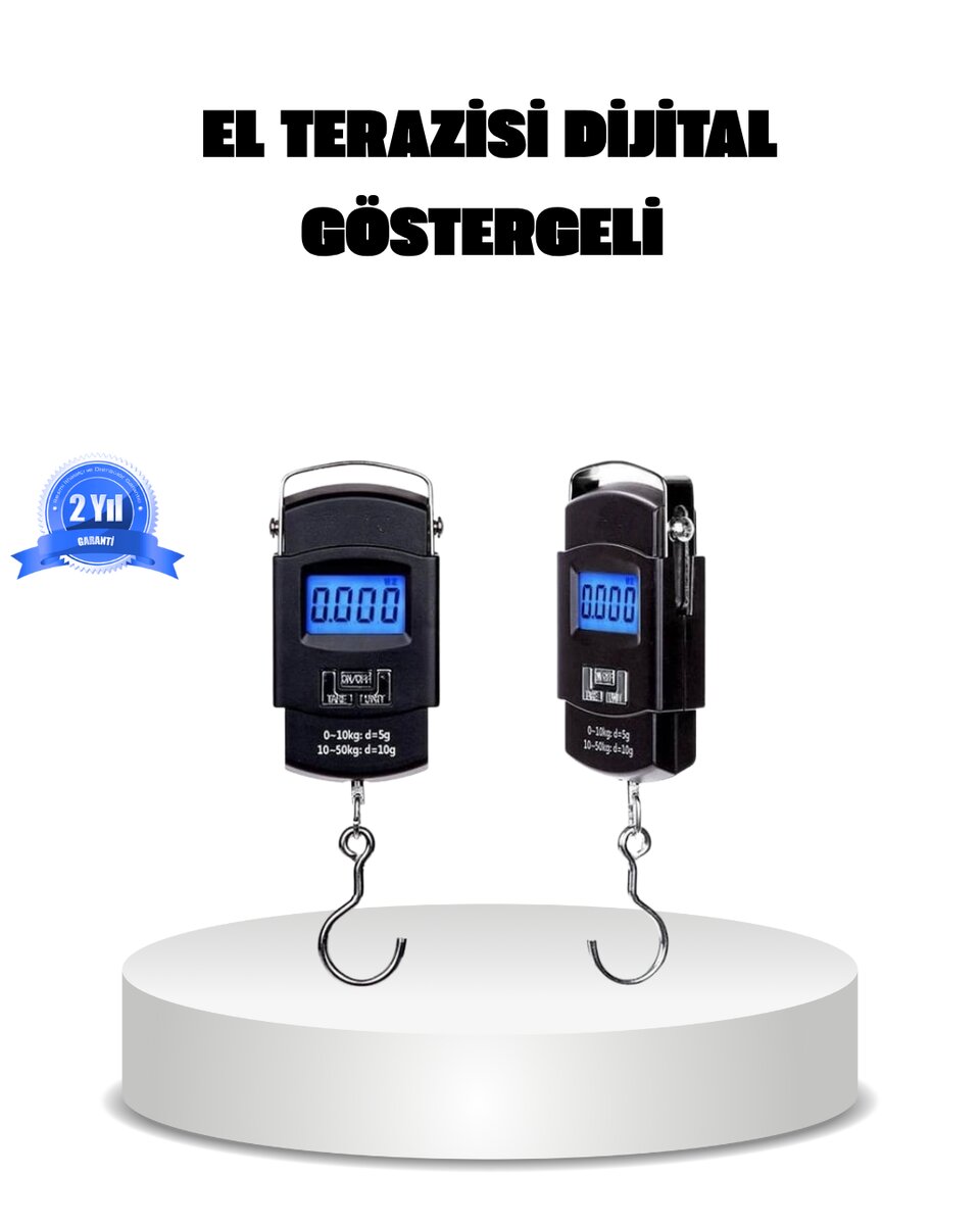 Dijital El Kantarı – 50 Kg Taşıma Kapasiteli Taşınabilir Hassas Tartı