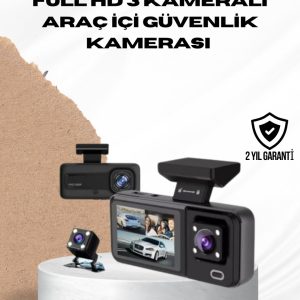 Wi-Fi Bağlantılı Full HD Araç Kamera Seti 3 Kameralı Park Koruma ve Döngü Kayıt