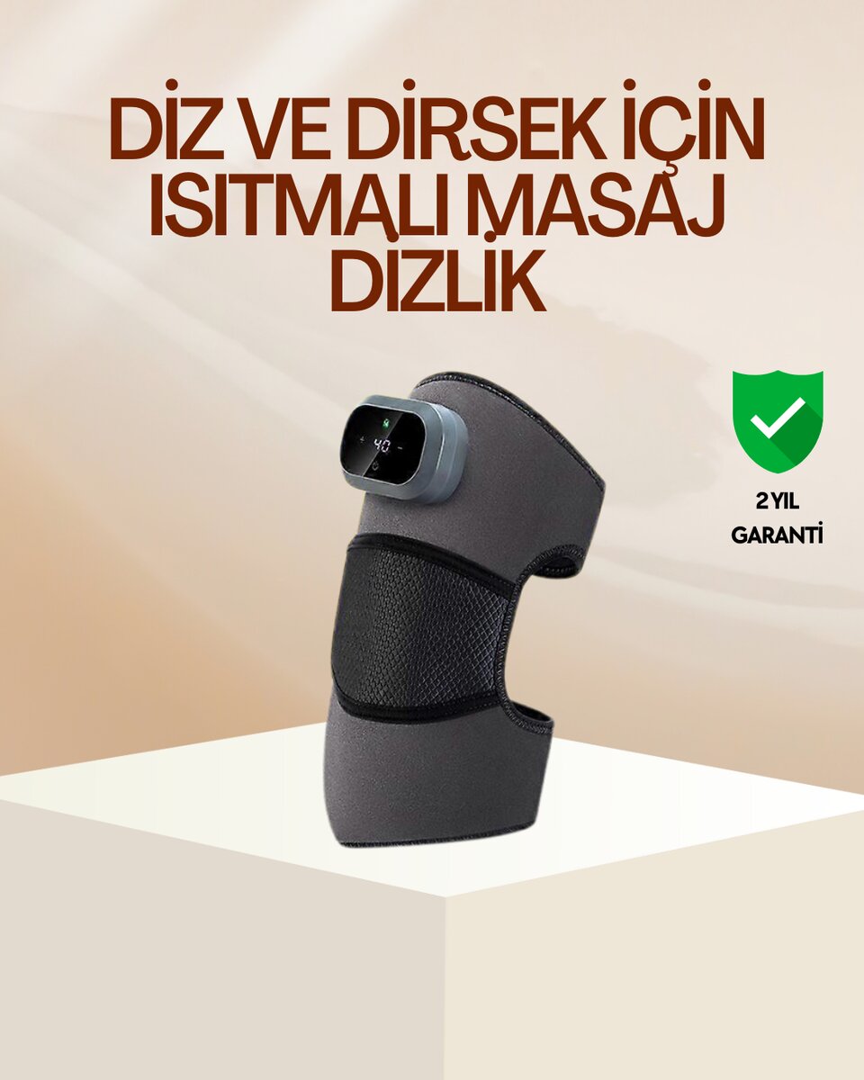 Diz ve Dirsek İçin Isıtmalı Masaj Dizlik Aparatı