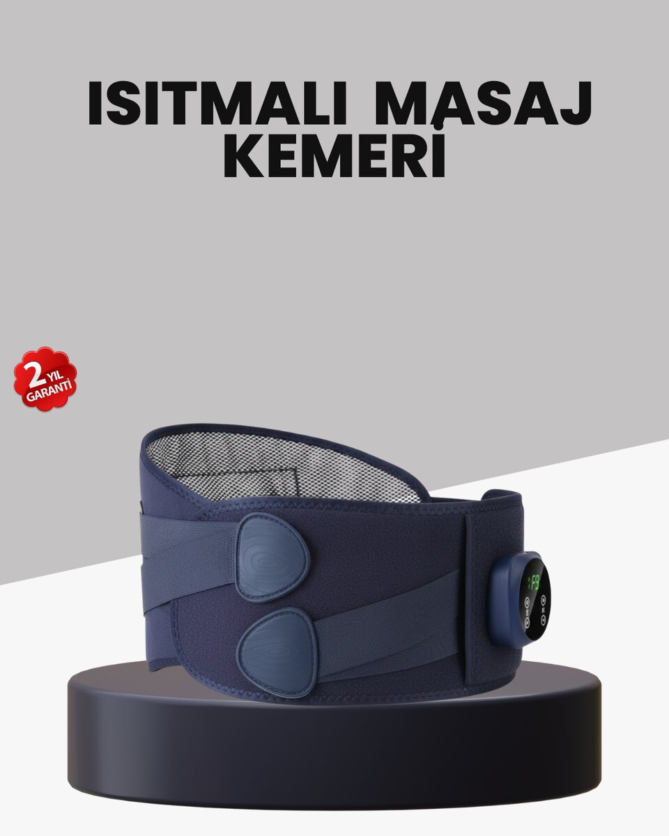 Titreşimli Masajlı Bel Kemeri Isıtmalı Destekli