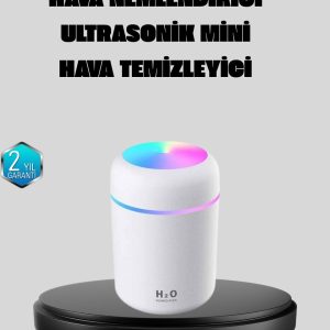 Taşınabilir USB Mini Nemlendirici – LED Aydınlatmalı Çift Püskürtme Modu