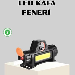 Kamp ve Doğa İçin Şarjlı LED Baş Feneri – Mıknatıslı Su Geçirmez