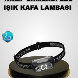 IPX5 Su Geçirmez Şarjlı LED Kafa Feneri | Hareket Sensörlü Ayarlanabilir 60° Far