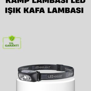 Şarjlı LED Kafa Feneri | 4 Modlu Akıllı Sensörlü Far | Su Geçirmez IPX5 Kamp ve Balıkçı Lambası