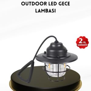 Taşınabilir Retro Çam Konisi Kamp Lambası Gece Işığı Su Geçirmez