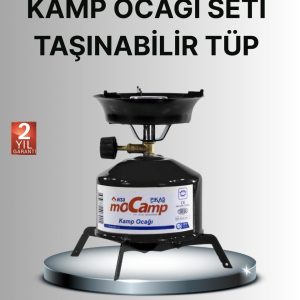 Kompakt Kamp Ocağı Seti Gaz Tüplü Ayarlanabilir Alevli 400g Hafif Tasarım