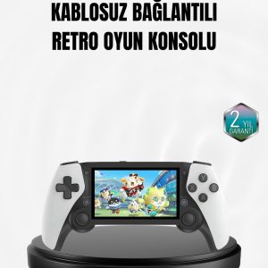 4.3 İnç Ekranlı Retro Oyun Konsolu – 64 GB Hafızalı Şarjlı ve Multimedya Destekli
