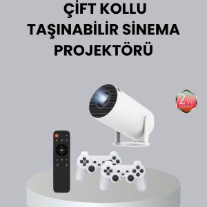 4K Wi-Fi 6 Projeksiyon Cihazı – 10.000+ Oyun Desteği Kablosuz Bağlantı ve Çoklu Giriş Portları