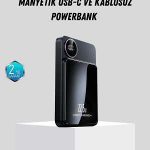 Manyetik Güç Bankası 15W Kablosuz 20W PD Hızlı Şarj