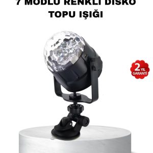 Müzik Ritmine Duyarlı Renkli Disko Topu – 7 Modlu Işıklı Parti Lambası